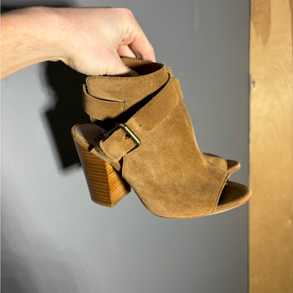 Paige Mimi Suede Block Heel Sandals Womens Size 6 - Picture 2 of 6